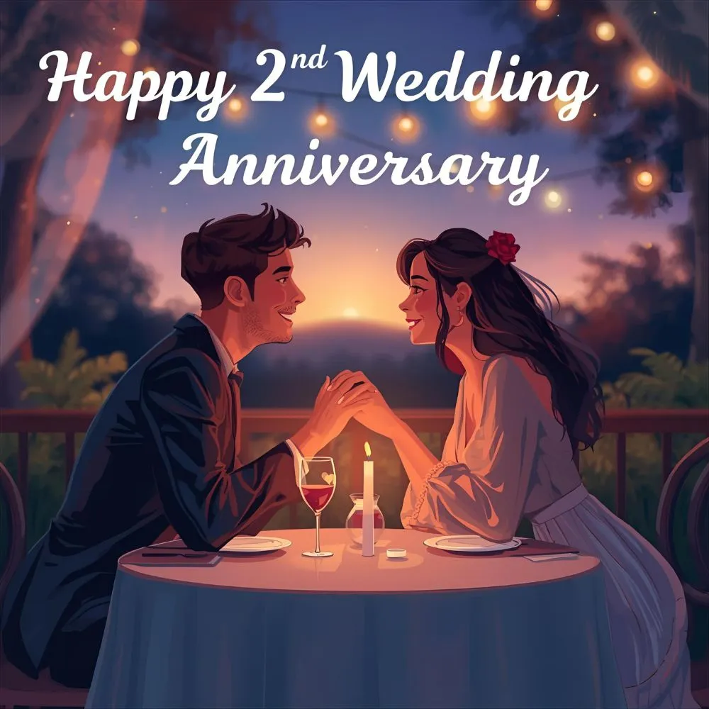 Happy 2nd Wedding Anniversary Wishes for Wife