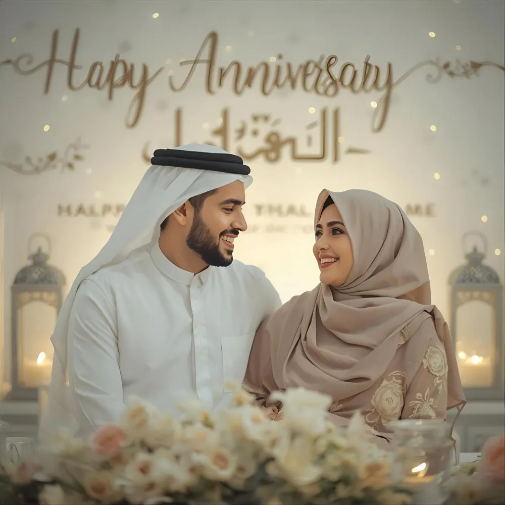 Happy Anniversary Islamic Wishes for Couple