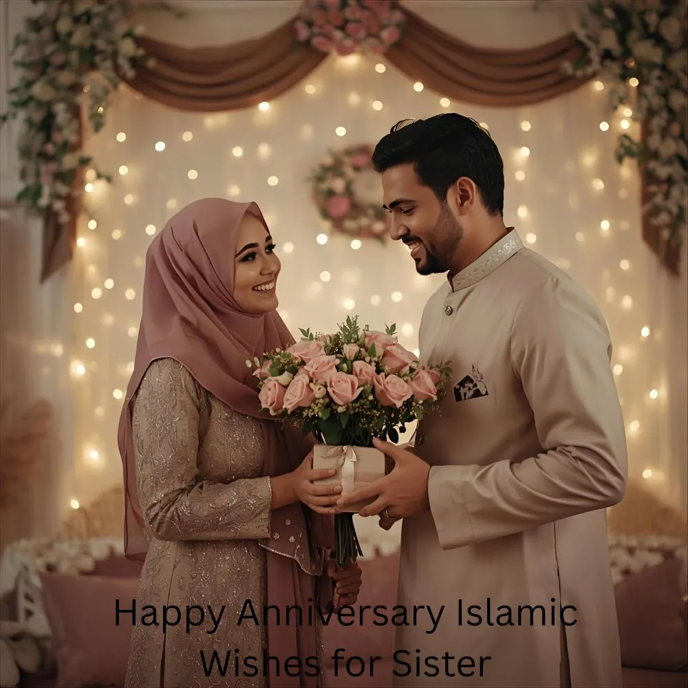 Happy Anniversary Islamic Wishes for Sister
