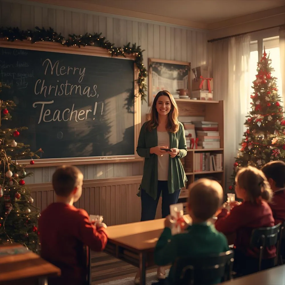 Happy Christmas Wishes for Teacher