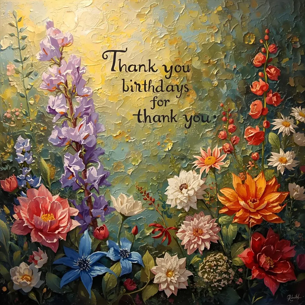 Heartfelt Thank You Message for Birthday Wishes