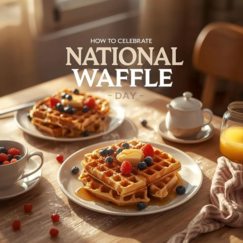 How to celebrate National Waffle Day?