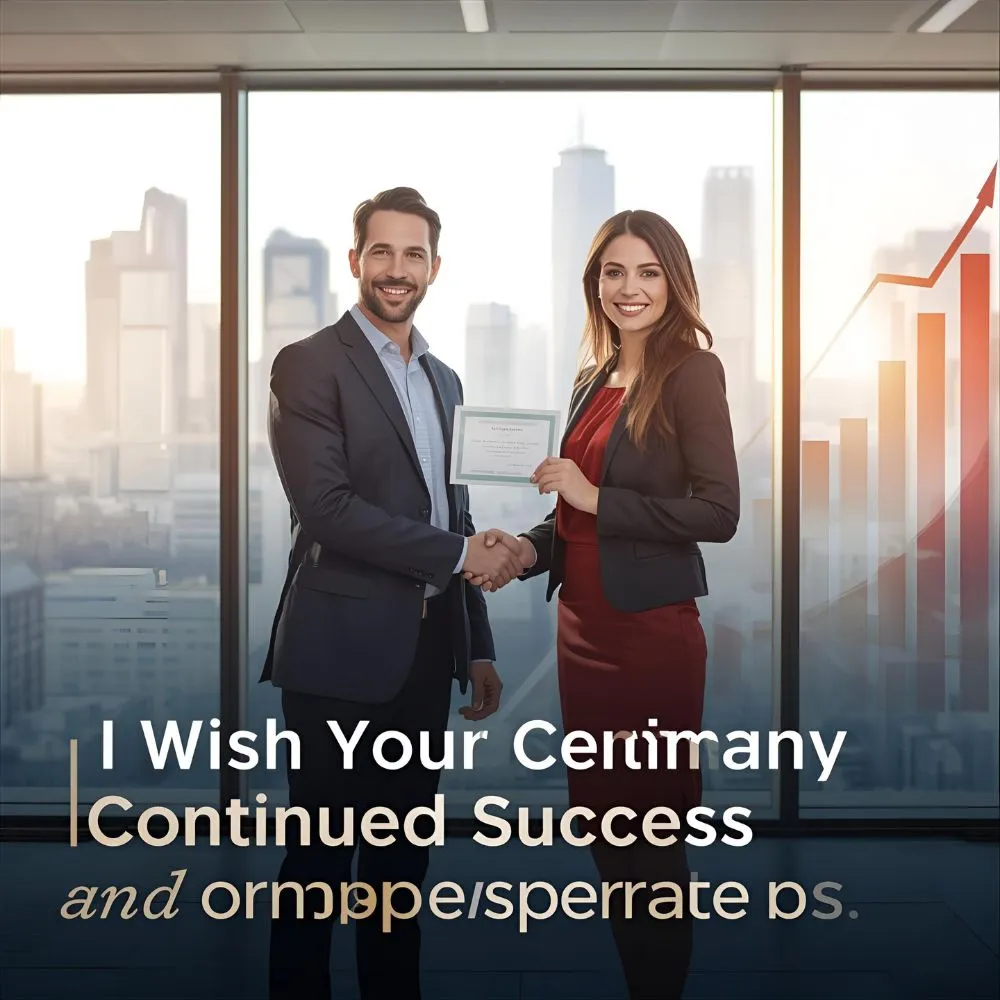 I Wish Your Company Continued Success and Prosperity