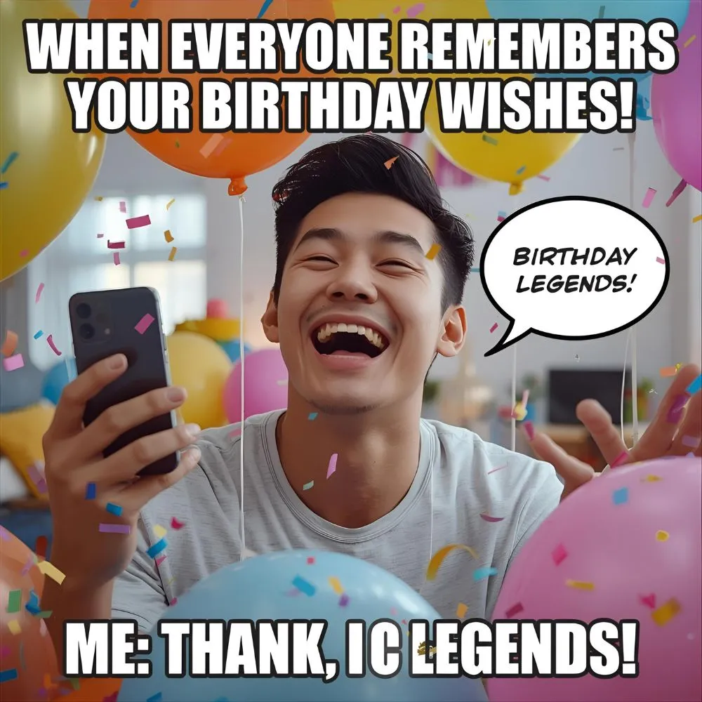 Meme Funny Thank You for Birthday Wishes Gif