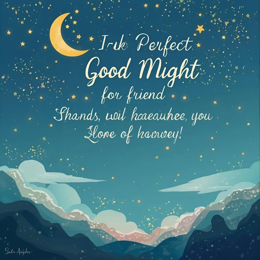Perfect Good Night Wishes for Friend