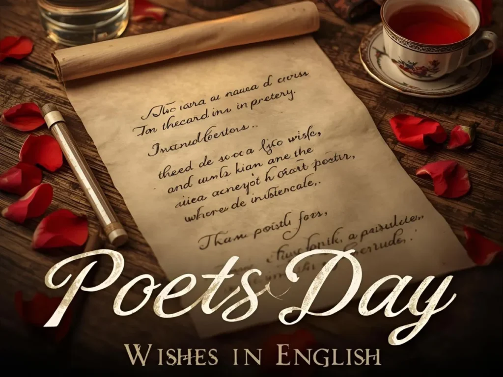 Poets Day Wishes in English