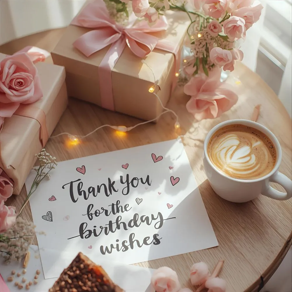 Quotes Cute Thank You for the Birthday Wishes