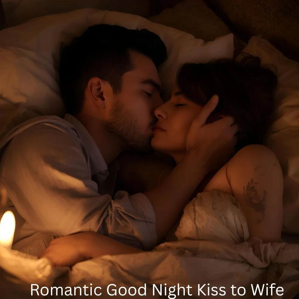 Romantic Good Night Kiss to Wife