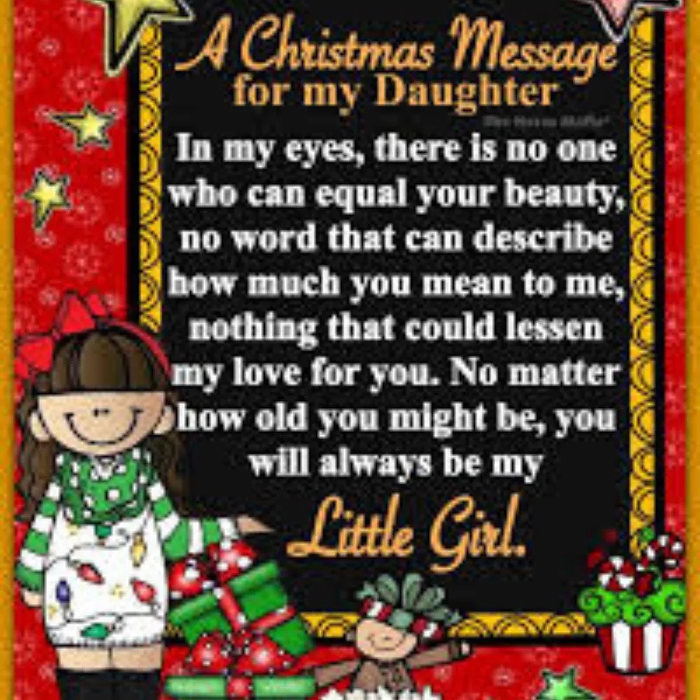 Short Christmas Message to Daughter