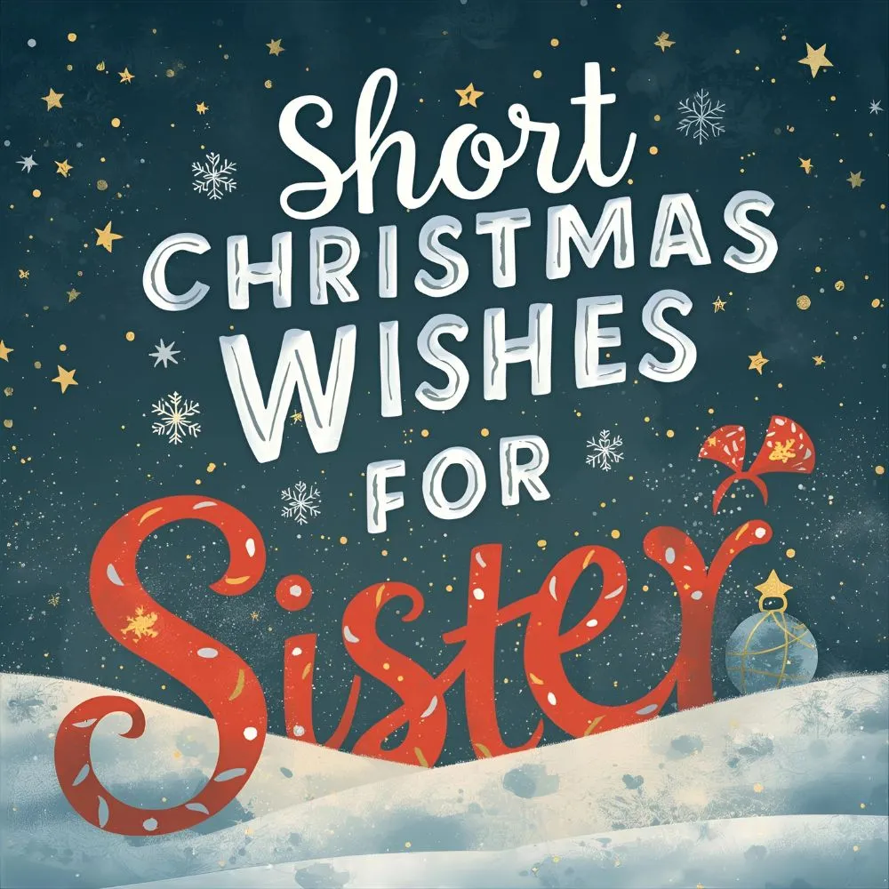 Short Christmas Wishes for Sister