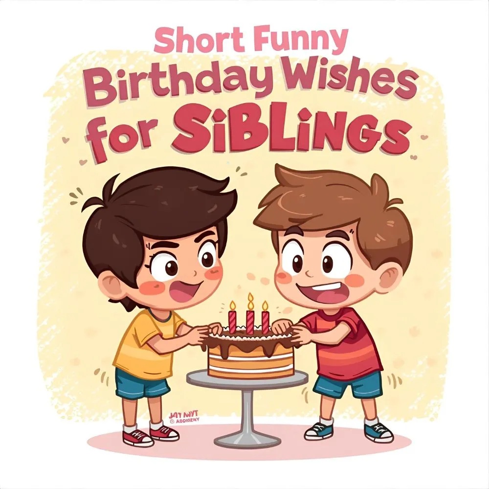 Short Funny Birthday Wishes for Siblings