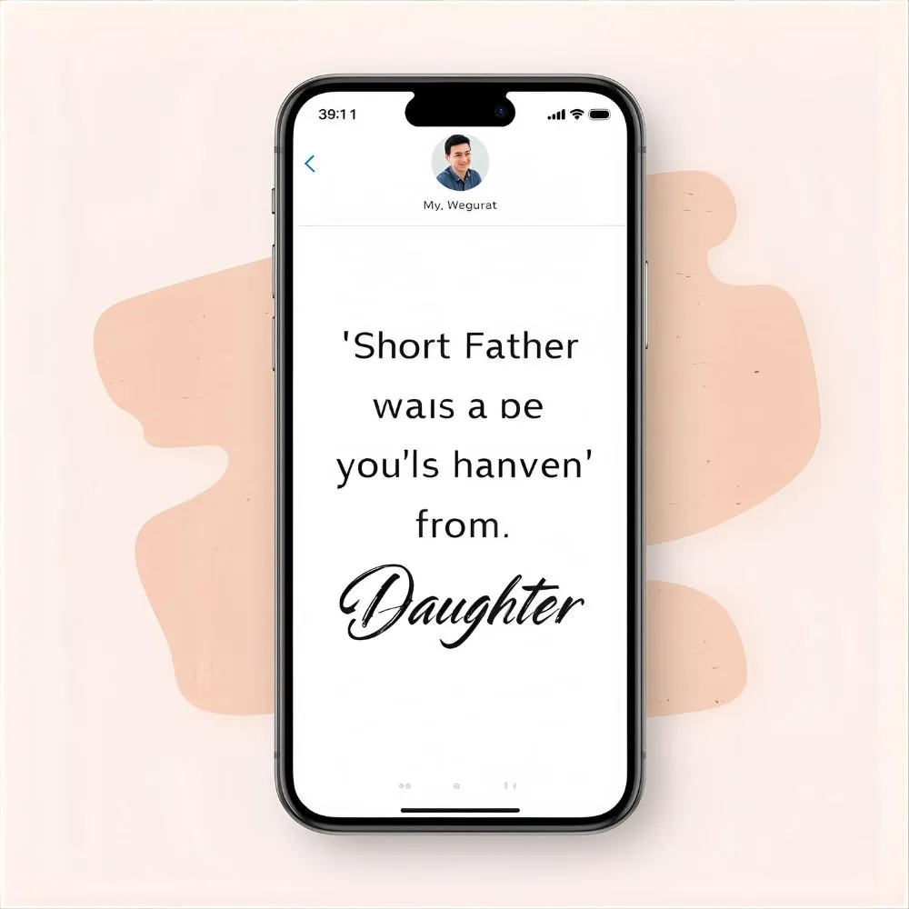 Short Message for Father from Daughter