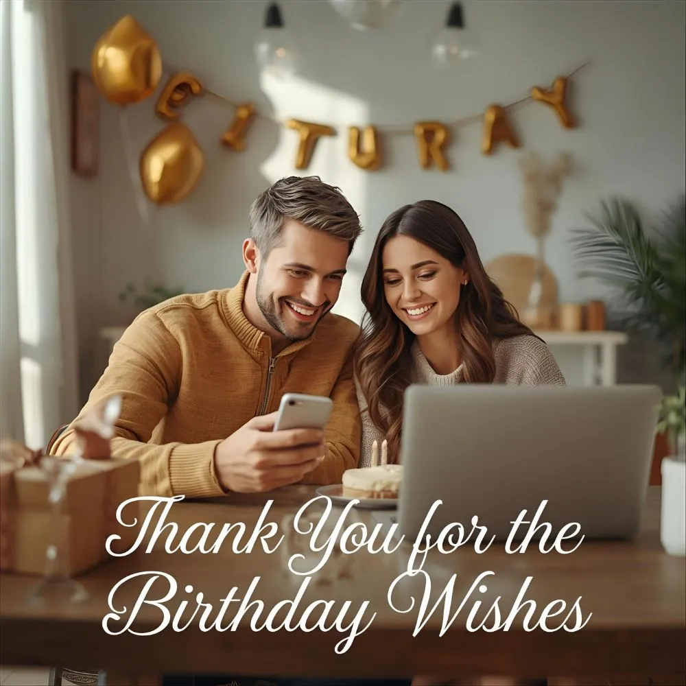 Short Thank You Message for Birthday Wishes