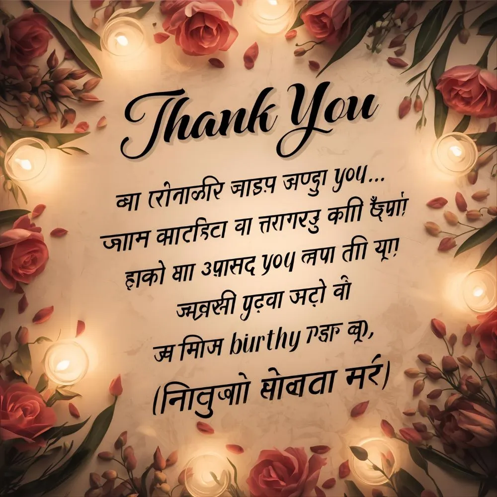Thank You Message for Birthday Wishes in Marathi
