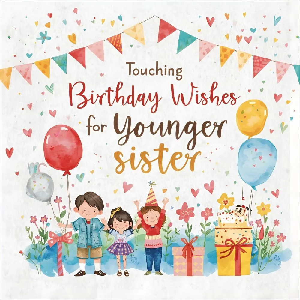 Touching Birthday Wishes for Younger Sister
