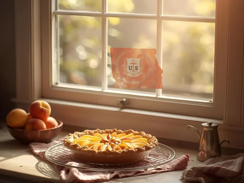 What state is known for peach pie?