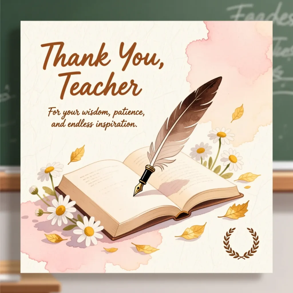 Printable thank you notes for teachers