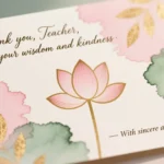 Thank you notes for teachers Wishes