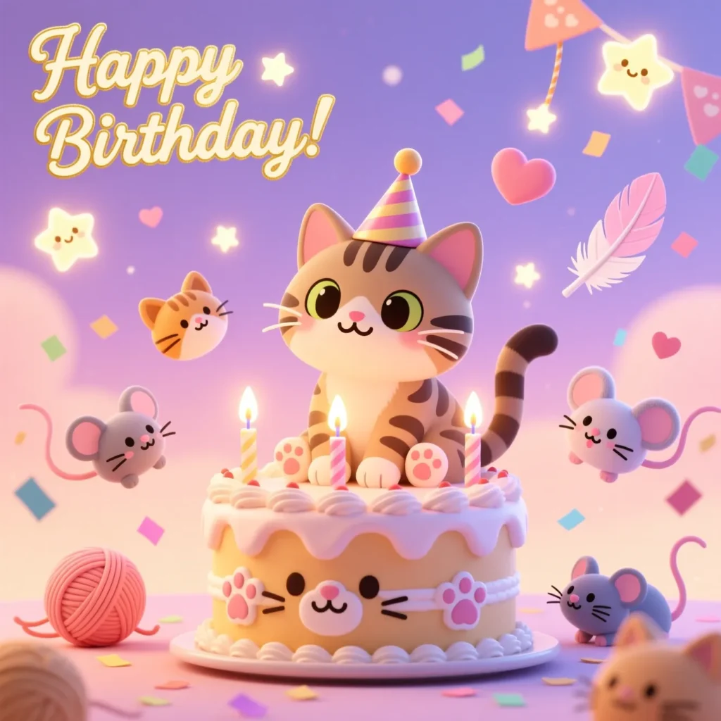 Birthday Wishes for Cat Lovers Gif