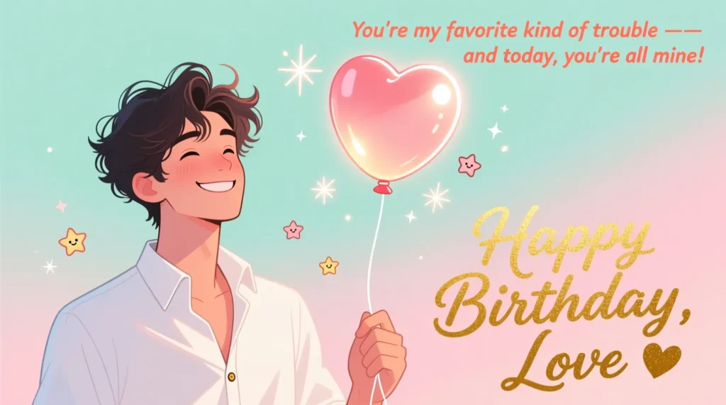 Flirty Birthday Wishes for Him