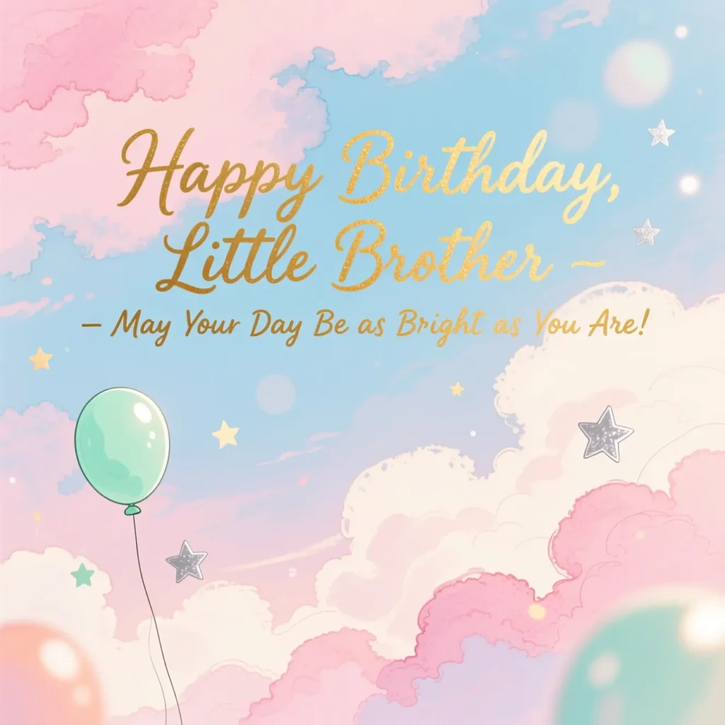 One Line Birthday Wishes for Little Brother 