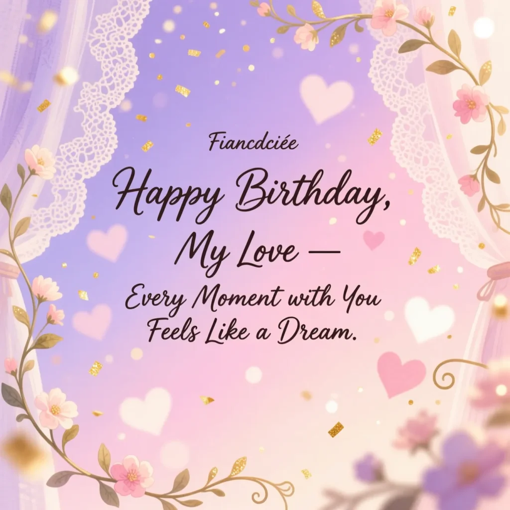 Short Birthday Wishes for Fiancé Female 