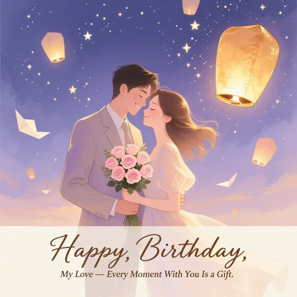 Short Romantic Birthday Wishes for Husband