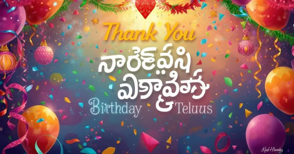 Thank You Images for Birthday Wishes in Telugu