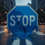 A Blue Stop Sign Mean