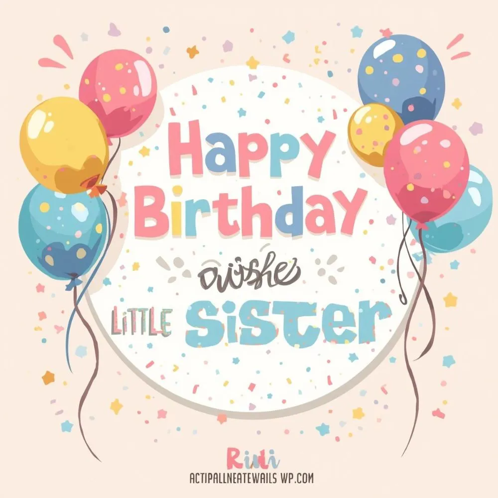Happy Birthday Wishes for Little Sister