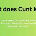 What Does Cunt Mean