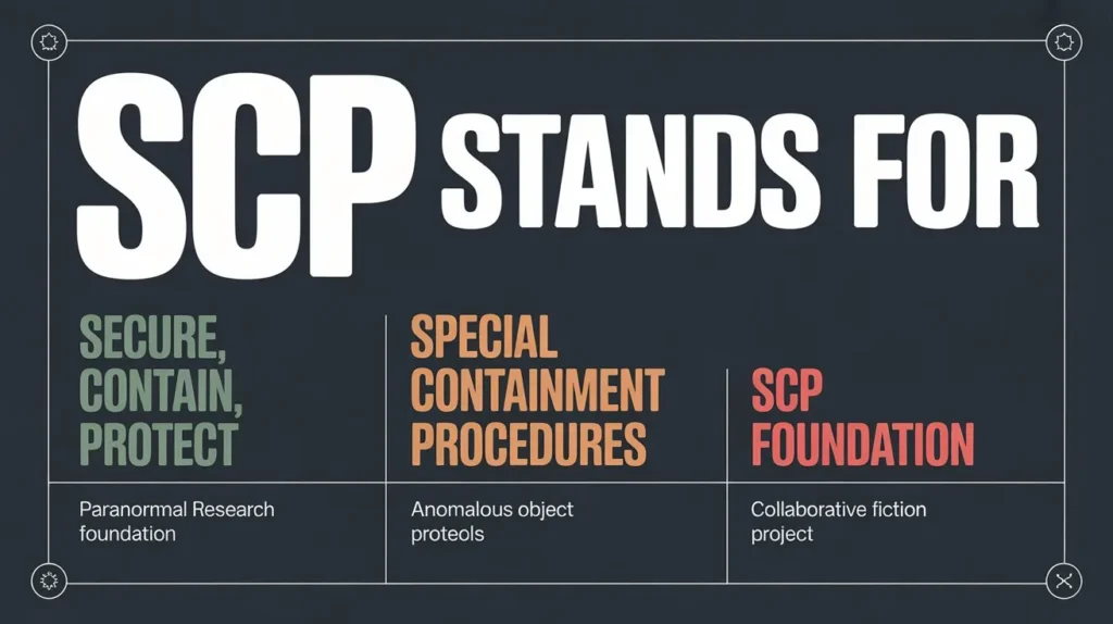 What Does SCP Stand For