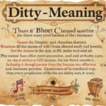 ditty meaning