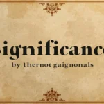 Significance Meaning