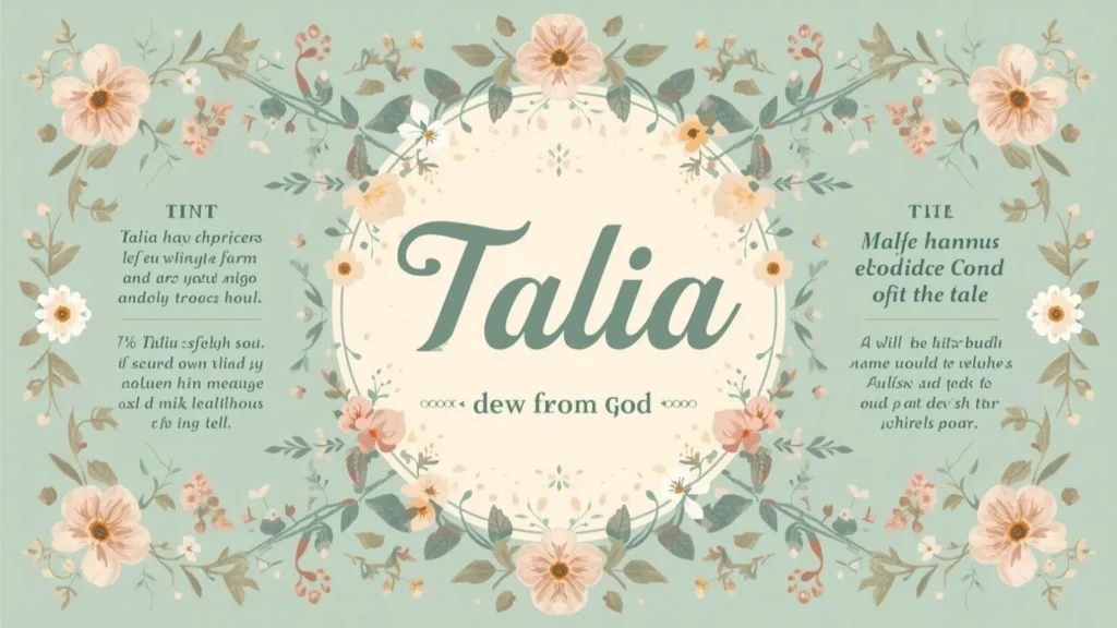 Talia name Meaning