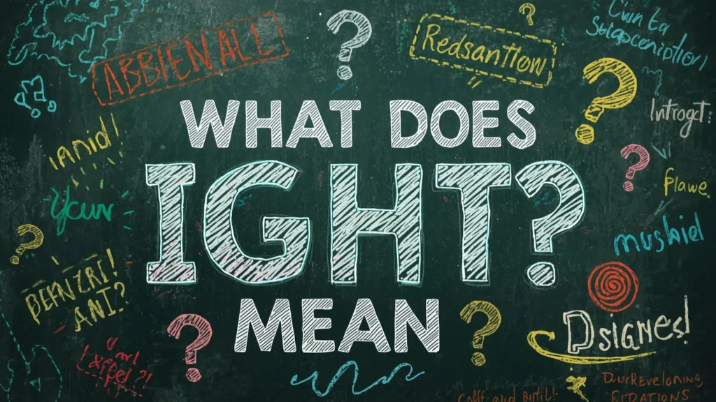 What Does Ight Mean